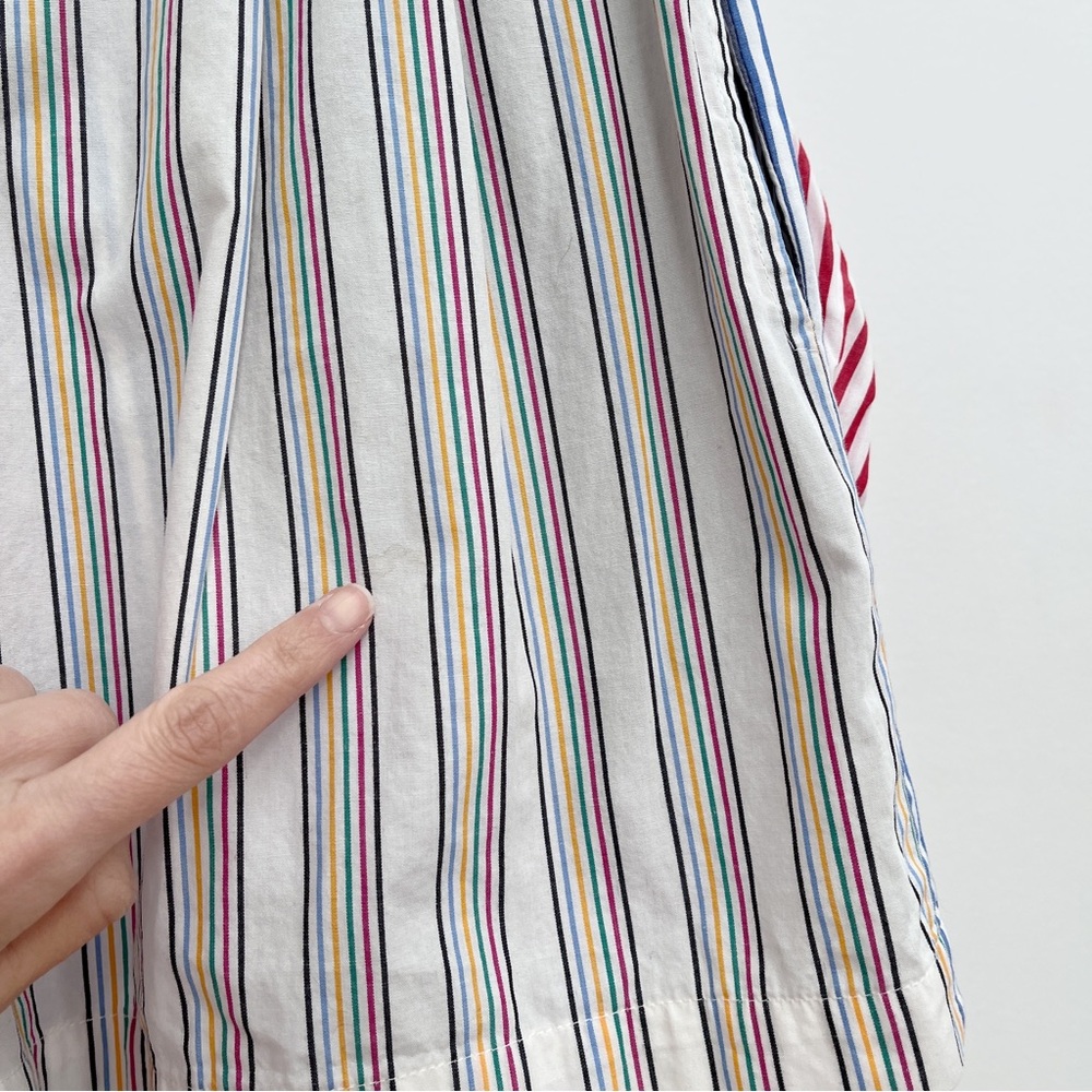 Vintage Times Seven 7 Todd Oldham patchwork shorts tie waist M stripes rare - Picture 14 of 15